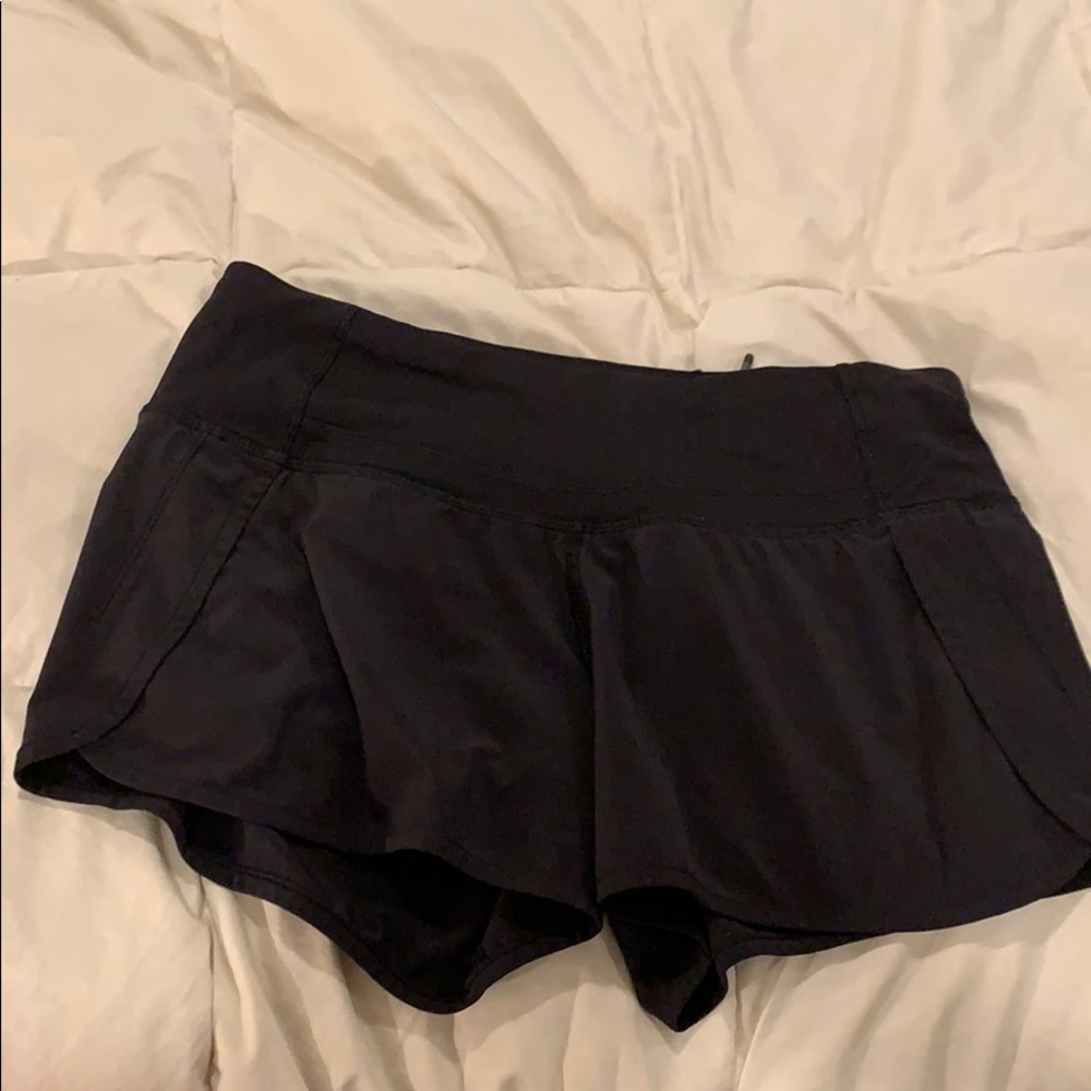 Lululemon black long shorts
